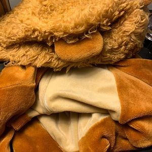 Brown teddy bear onesie